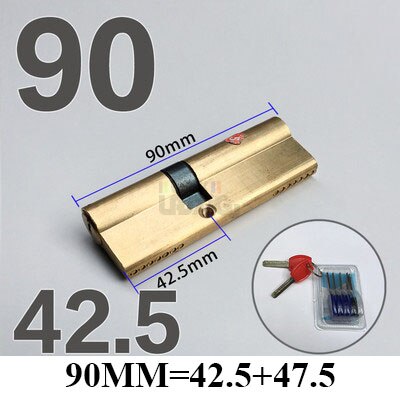 60-110MM Cylinder Hardware Door Skew Lock, AB Cylinder Key, Elongated Core Anti-theft Entry Brass Door Lock, Custom - KiwisLove