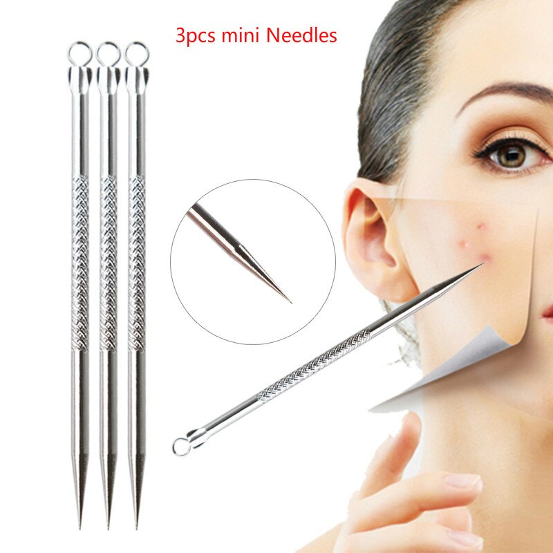 4pcs/Set Acne Removal Needle Stainless Steel Pimple Blackhead Remover Tool Blemish Face Skin Care Beauty Facial Pore Cleaner - KiwisLove