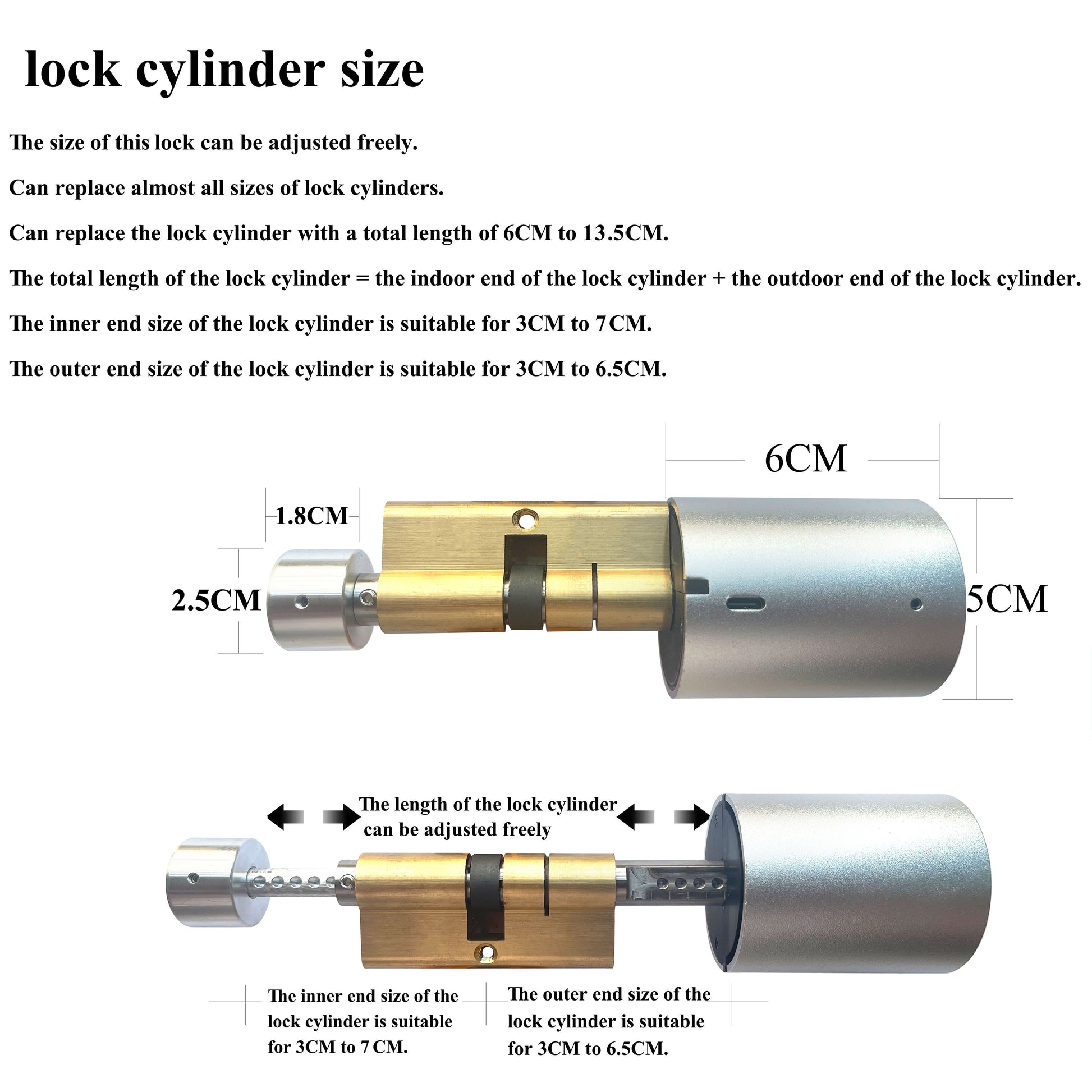 Variable size password lock Fingerprint door lock Smart door lock Outdoor door lock Electronic lock Tuya APP Cylinder door - KiwisLove
