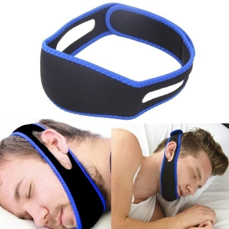 Anti Snore Chin Strap Stop Snoring Snore Belt Sleep Apnea Chin Support Straps for Woman Man Night Sleeping Aid Care Tools - KiwisLove