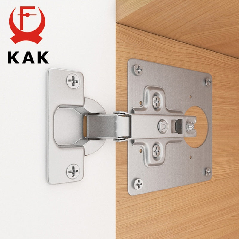 KAK Stainless Steel Cabinet Hinge Repair Plate 1-8 Pack Door Hinge Mounted Plate with Screws Furniture Hardware Accessories - KiwisLove
