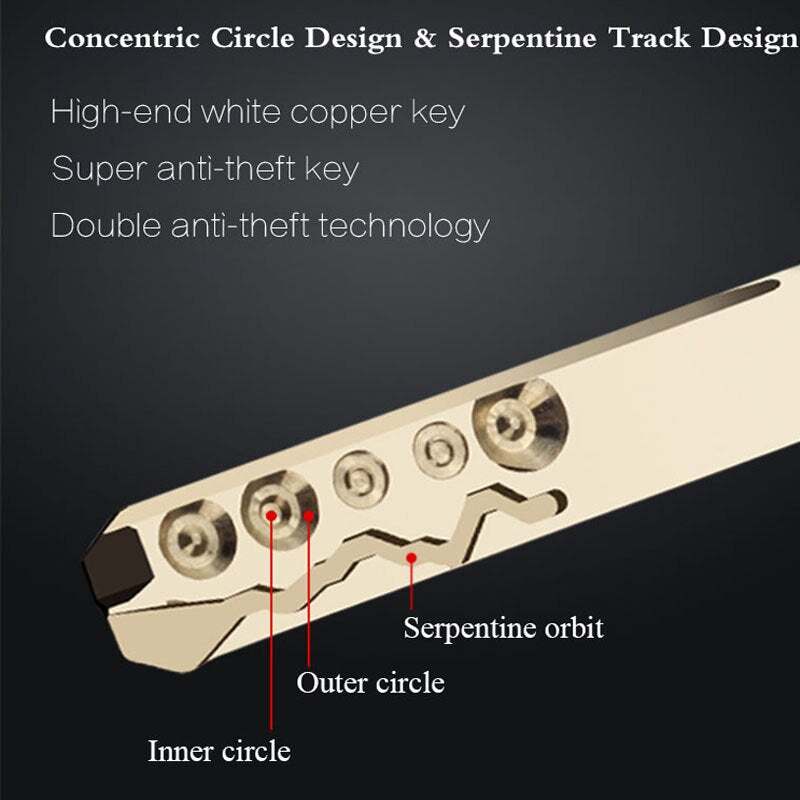 European standard cylinder lock cylinder door lock anti-theft door lock entry door cylinder lock outdoor door lock key lock - KiwisLove