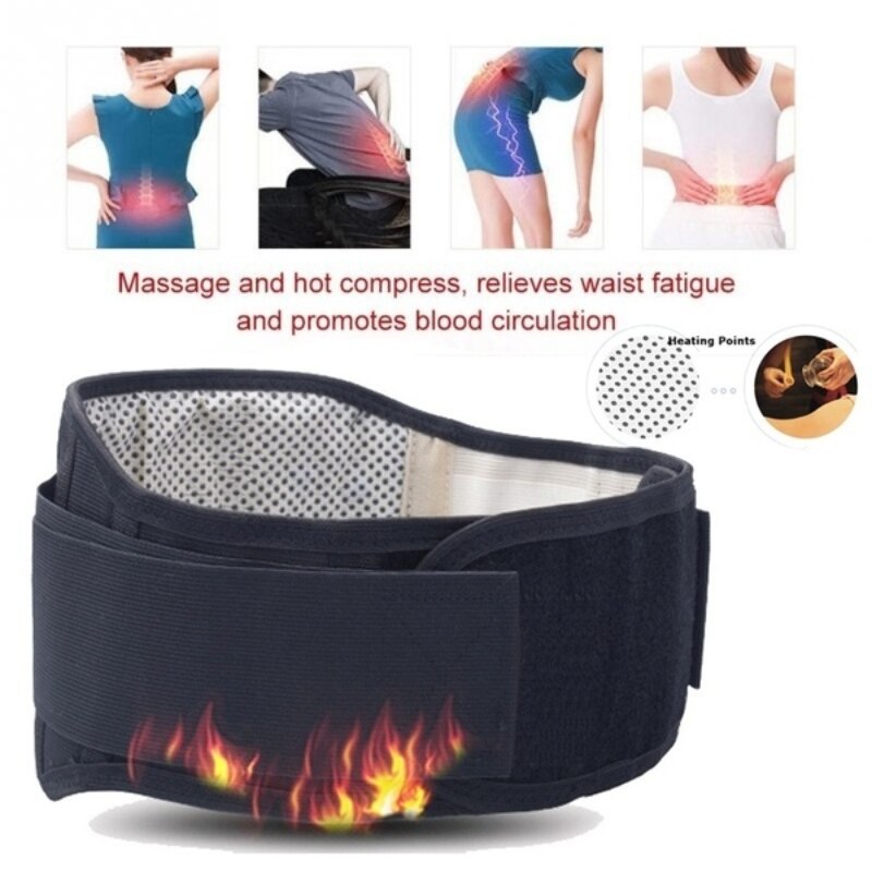 Tourmaline Waist Brace Support Belt Band Self Heating Lower Back Supports Magnetic Therapy Lumbar Waist Bandage Back Waist Belt - KiwisLove