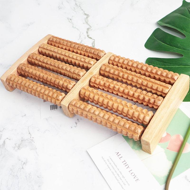 5 Raw Wooden Foot Roller Wood Care Massage Reflexology Relax Relief Massager Spa Slimming Anti Cellulite Foot Care Massager - KiwisLove