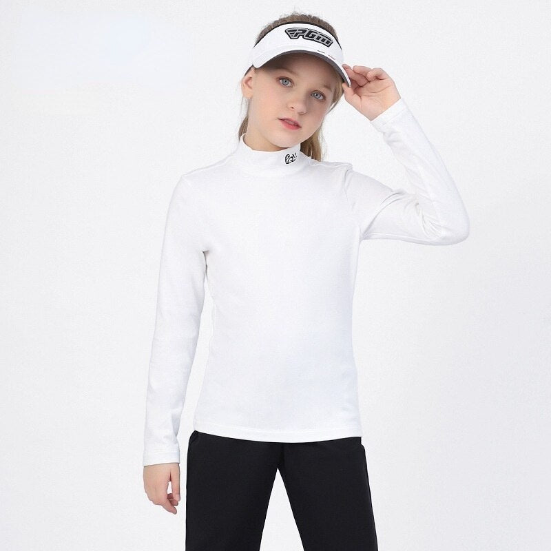 PGM Autumn Winter girls Shirt Long Sleeve Golf Clothing Keep Warm Outdoor Sports Bottoming-Shirt Ladies Slim Fit T Shirts YF415 - KiwisLove