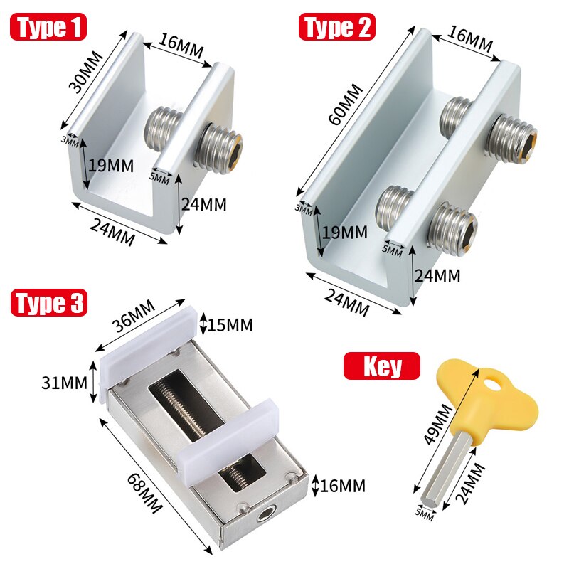 KAK Adjustable Window Lock Stopper Safety Locks for Kids and Pets Anti-theft Door Lock Non Punch Sliding Window Lock Hardware - KiwisLove