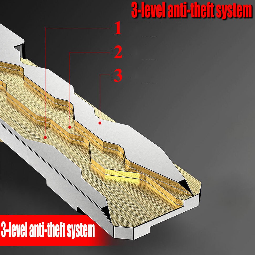 12/8 key Super anti-theft door cylinder lock entry door cylinder lock outdoor door lock home lock door lock lock cylinder - KiwisLove