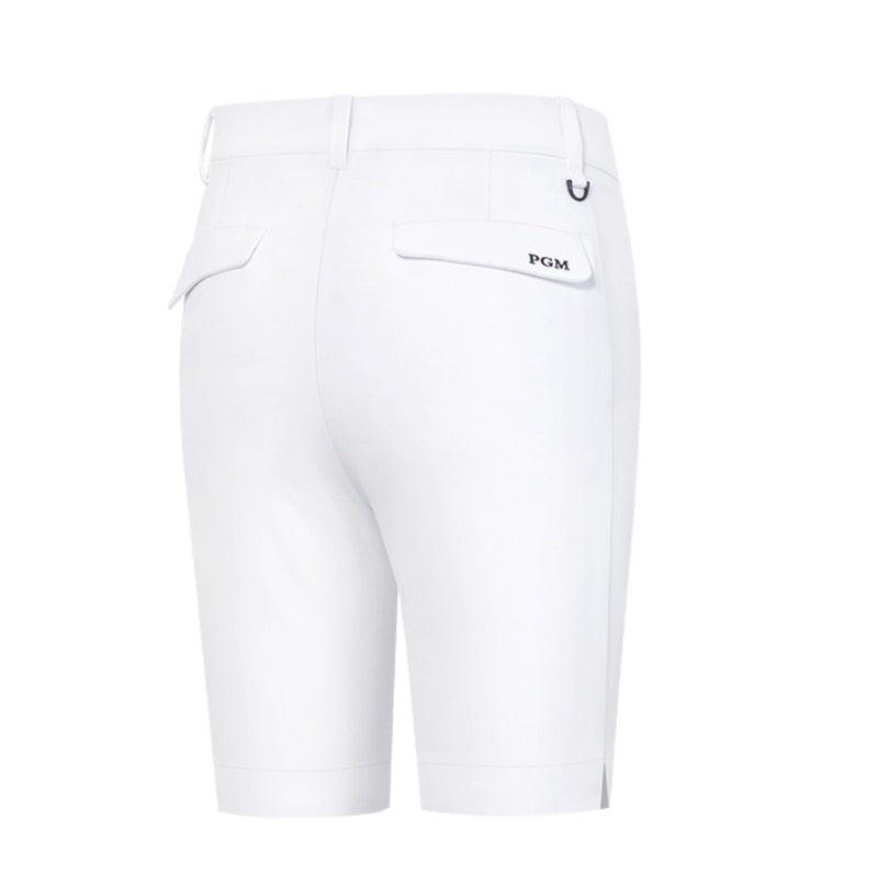 PGM Women Summer Golf Shorts Pants Elastic Waterproof Half Trousers Zip Pocket Ladies Sports Clothing Wear Tennis KUZ129 - KiwisLove