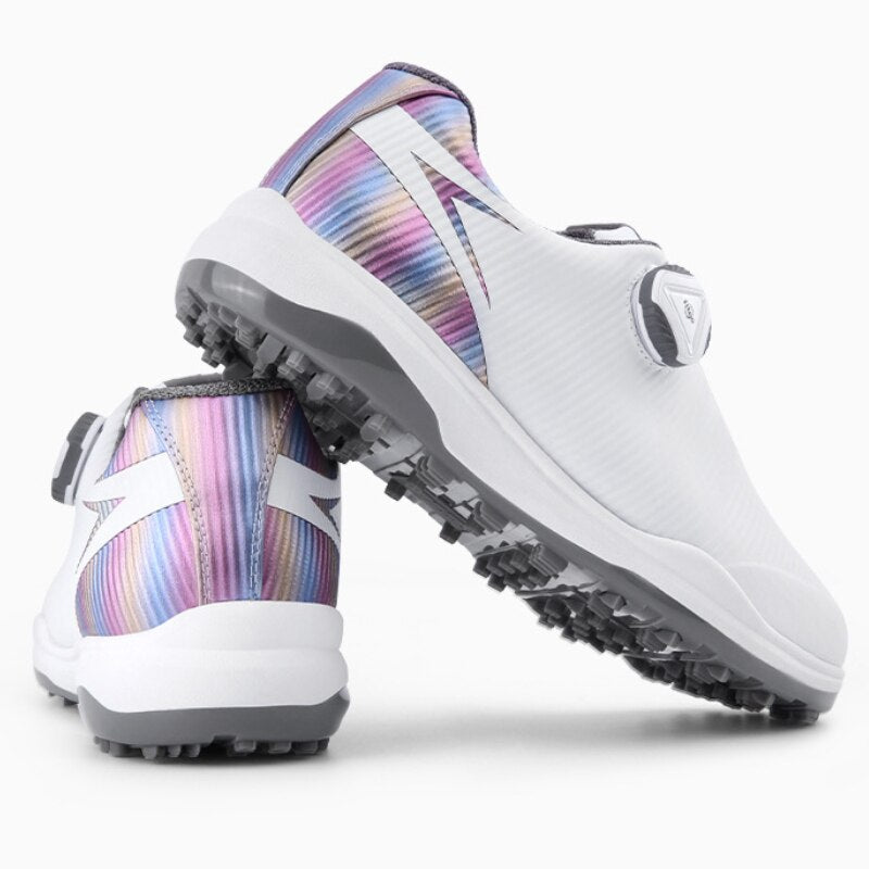 PGM Women Golf Shoes Waterproof Anti-side Sliding Nail Spin Buckle Soft Microfiber Leather Casual Sport Gym Sneakers XZ199 - KiwisLove