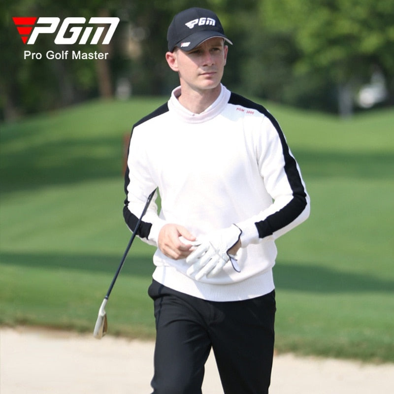 PGM Autumn Winter Golf Sweaters Men Long Sleeve Golf Pullovers Outdoor Leisure Sports Sweater Patchwork Shirt M-XXL YF428 - KiwisLove
