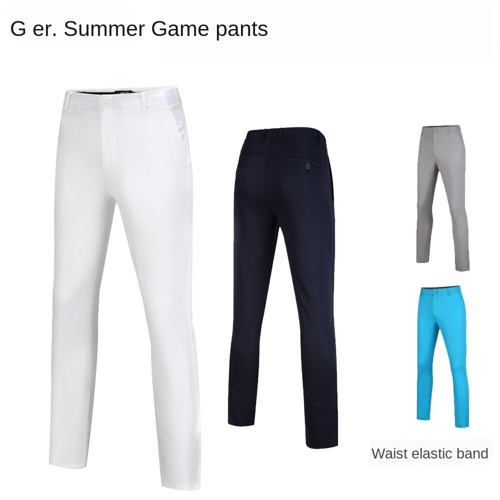 PGM Men&#39;s Golf Pants Summer Pants Ultra-Stretch Outdoor Sports Pants Waist Elastic Band Comfortable Gold Wear Apparel Clothing - KiwisLove