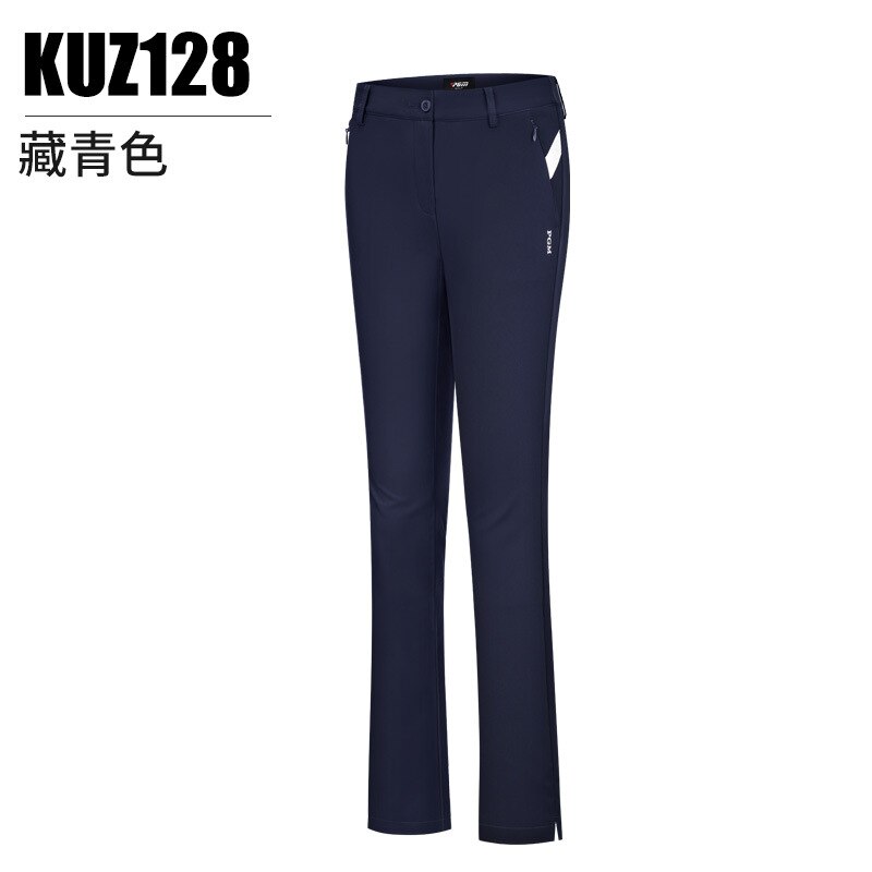PGM Women Summer Golf Pants Ankles Cropped Fit Slim Elastic Flared Trousers Zip Pocket Waterproof Lady Golf Clothing KUZ128 - KiwisLove