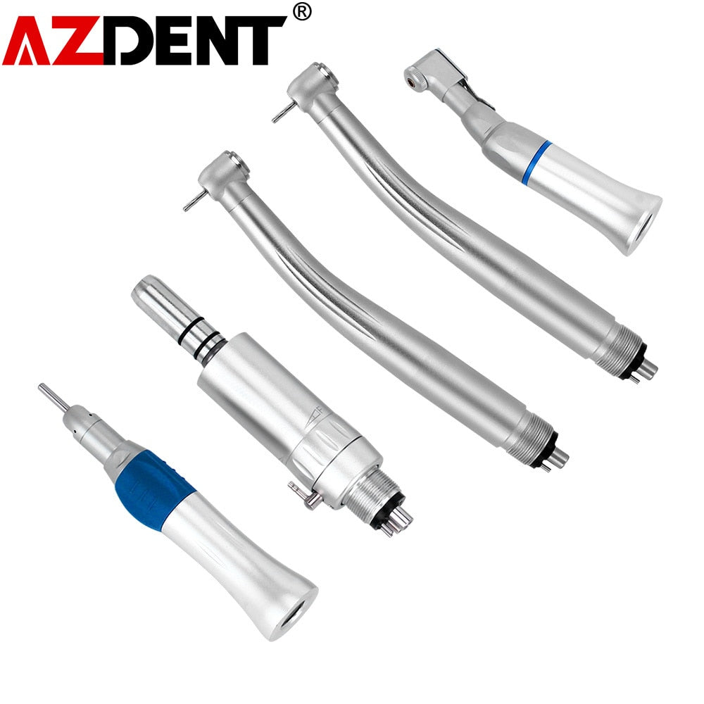 Dental High &amp; Low Speed Handpiece Kit Standard Push Button Single Way Water Spray E-type Air Motor M4 / B2 Whole Set - KiwisLove