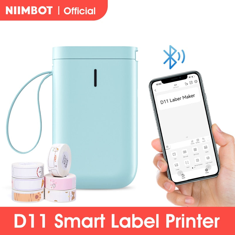 NiiMbot D11 Label Maker Machine Portable Wireless Bluetooth Thermal  Printer Multiple Templates Available for Office Home - KiwisLove