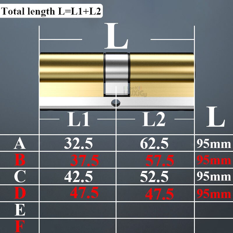 10 keys Door lock  Brass cylinder  65-130 mm Lock cylinder Entrance door lock Cylinder lock Mortise lock 7 door 8 door 9 door - KiwisLove