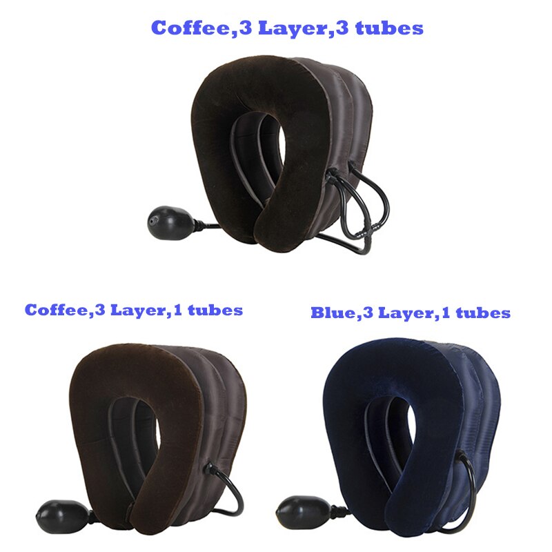 U Neck Pillow Air Inflatable Pillow Cervical Brace Neck Shoulder Pain Relax Support Massager Pillow Air Cushion Traction Soft - KiwisLove