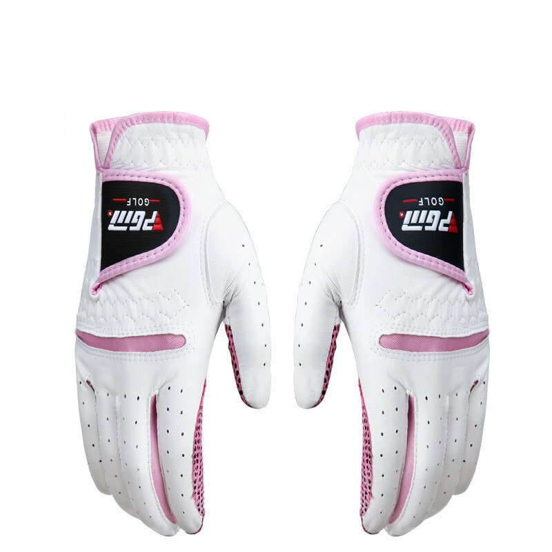 PGM Women Kids Real Leather Golf Gloves Soft Genuine Sheepskin Right Left Handed Palm Protector Training Golf Wear Accessories - KiwisLove