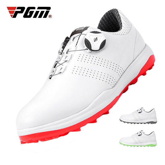 PGM Women Golf Shoes Waterproof Lightweight Knob Buckle Shoelace Sneakers Ladies Breathable Non-Slip Trainers Shoes XZ165 - KiwisLove