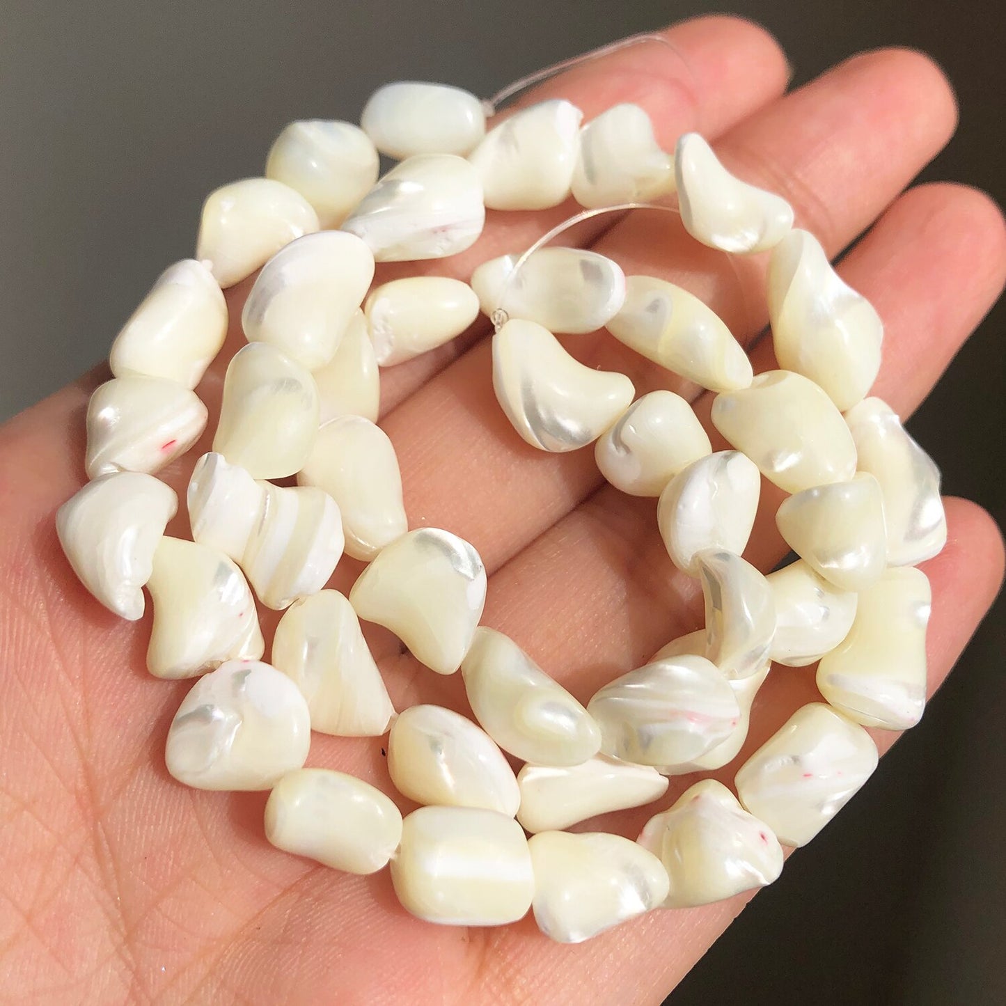 Natural White Freshwater Shell Beads Beads Heart Cross Star Round Mother Of Pearl Loose Beads for Jewelry Making DIY Bracelet - KiwisLove