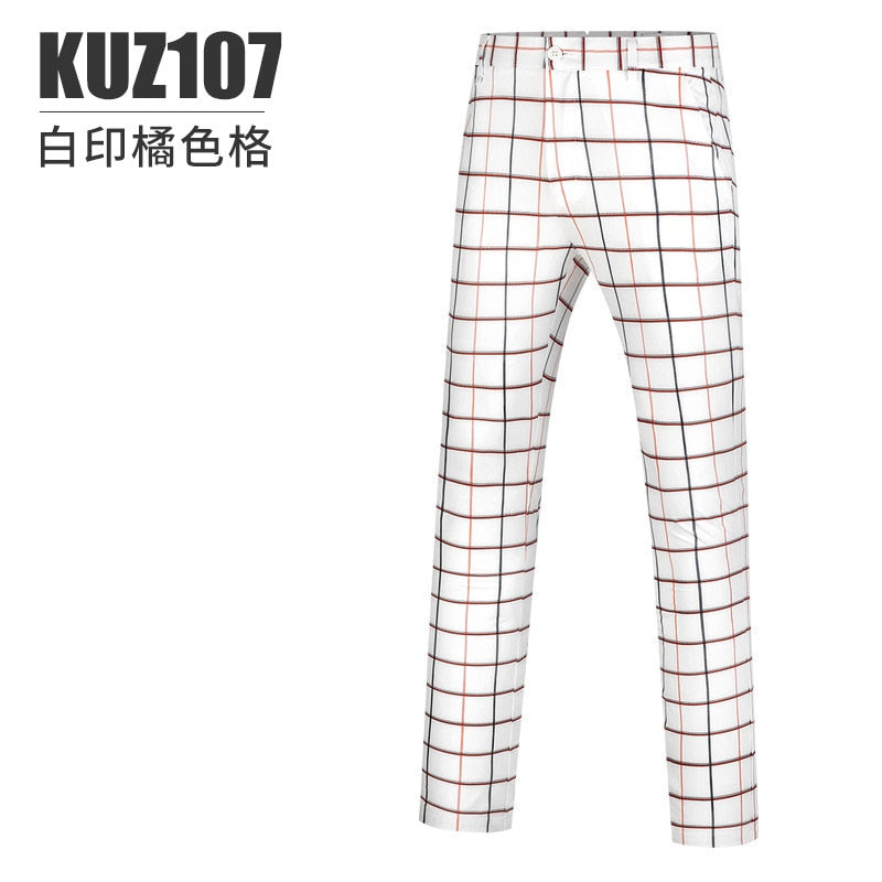 PGM Summer Mens Trousers Golf Pants Waterproof Plaid Pants Male Elastic Stretch Sports Trousers Outdoor Golf Sweatpants KUZ107 - KiwisLove