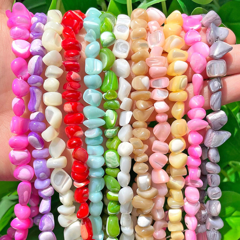 Natural Shell Beads Colorful Irregular Mop Mother of Pearl Loose Spacer Beads for Jewelry Making DIY Charm Bracelet Necklace - KiwisLove