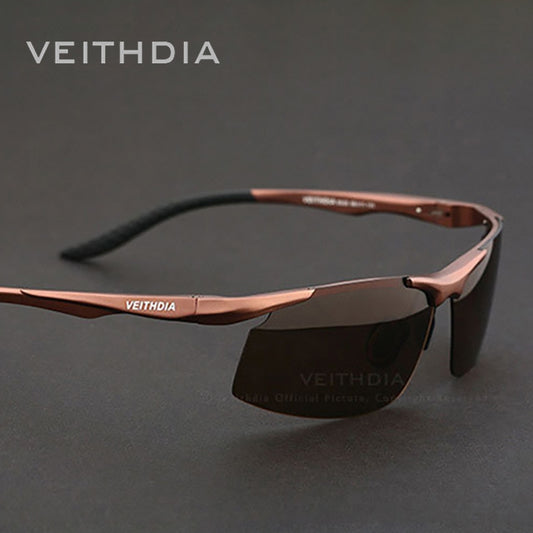 VEITHDIA Sunglasses Aluminum Men Polarized UV400 Lens Rectangle Rimless Driving Fishing Sun Glasses Sports Eyewear For Male 6535 - KiwisLove