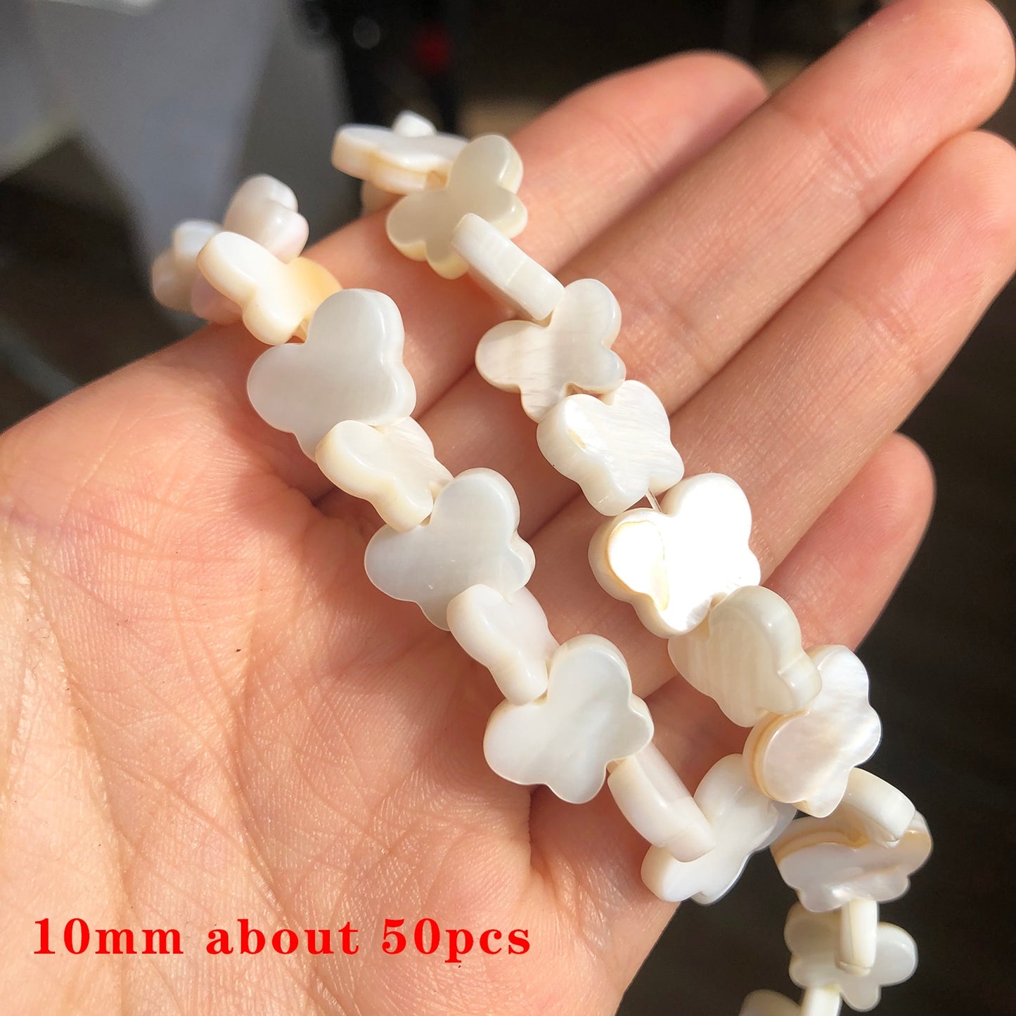 Natural White Freshwater Shell Beads Beads Heart Cross Star Round Mother Of Pearl Loose Beads for Jewelry Making DIY Bracelet - KiwisLove