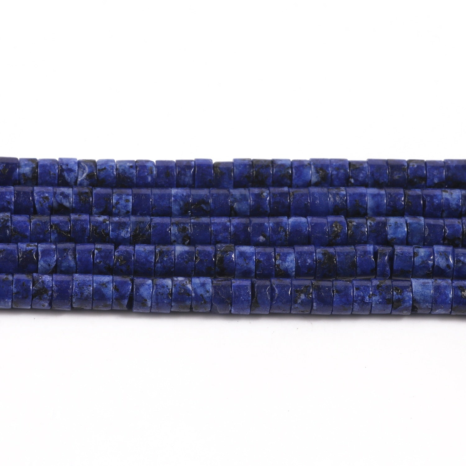 4x2mm Natural Lapis Lazuli Stone Beads Wheel Rondelle Round Spacer Beads for Jewelry DIY Making Bracelets Necklace Accessories - KiwisLove