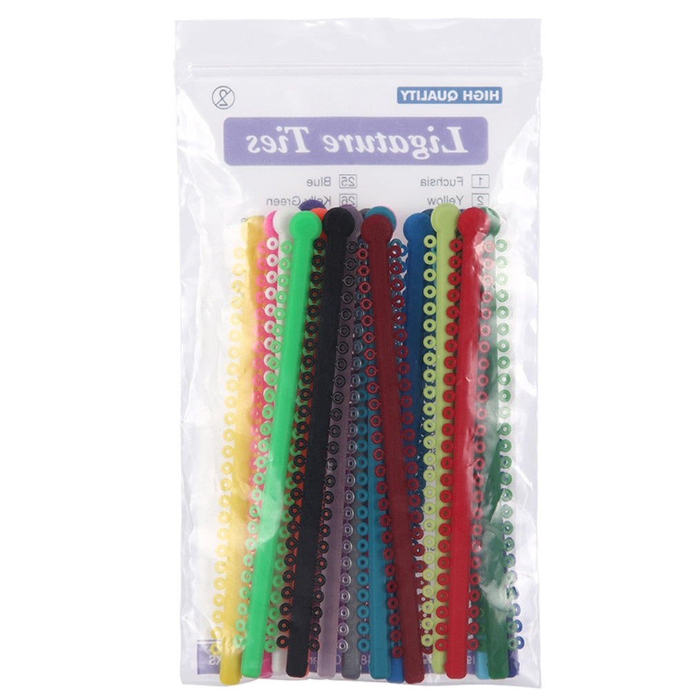 Azdent Dental Orthodontic Ligature Ties Elastic Rubber Ligature Ties (1Pack=1000 Circles=20Sticks) / Power Chain (Just 1 PC ) - KiwisLove