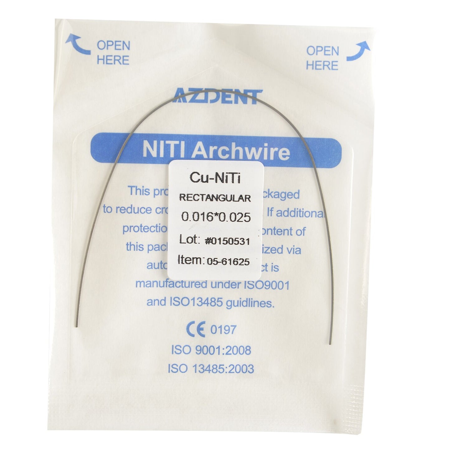 AZDENT Dental Orthodontic Copper Nickel-Titanium Arch Wires Cu NiTi Archwire Ovoid Form Rectangular / Round Dentist Tools - KiwisLove