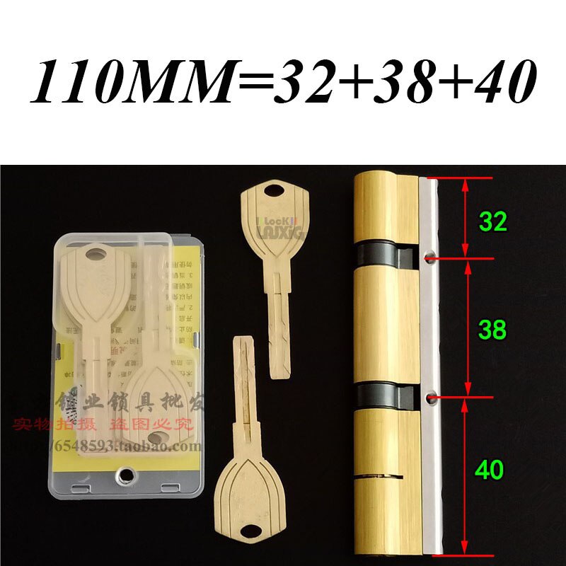 Anti-theft door cylinder lock 105 110 115 120 125 130 135 140MM double wheel fork lock cylinder double spring AB door cylinder - KiwisLove