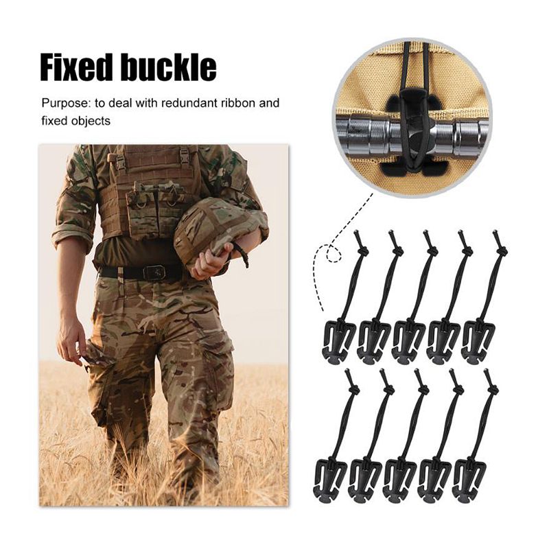 New Molle Web Dominators with Elastic String Durable Tactical Strap Management Tool Backpack Accessories Multipurpose Fastener - KiwisLove