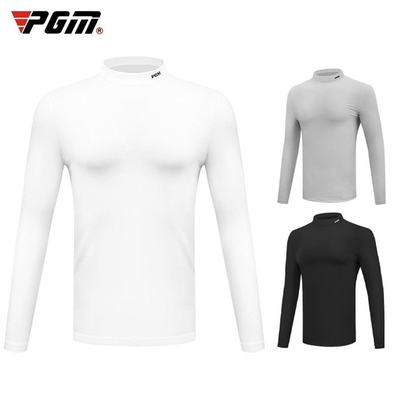 PGM Men&#39;s Golf Shirt Autumn Winter Sports Apparel Thermal Sweater Shirt For Men O-Neck Golf Sportswear Leisure T Shirt YF388 - KiwisLove