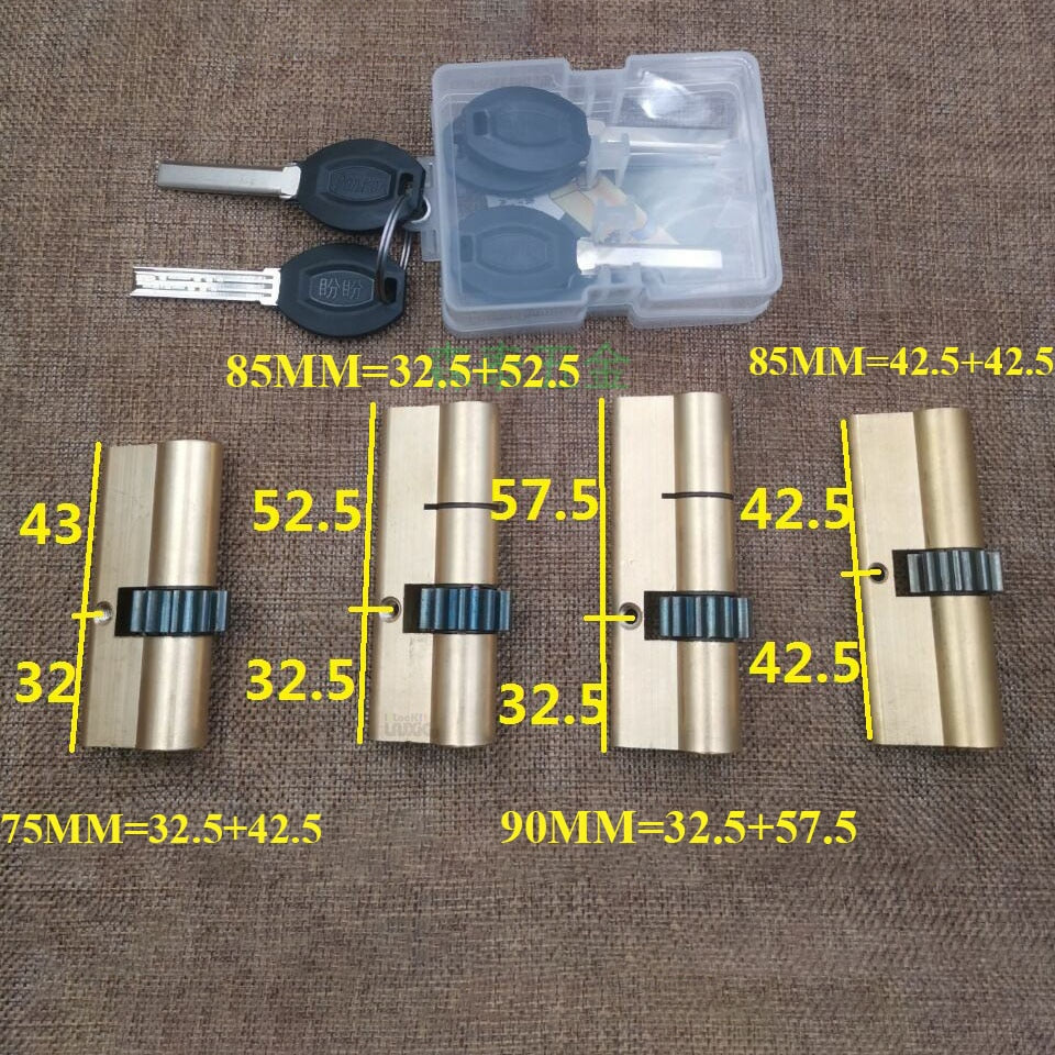 10 tooth Lock cylinder Anti-theft door lock outdoor door lock cylinder 10 tooth lock cylinder 10 gear lock living room door lock - KiwisLove