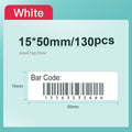 Niimbot D11/D110/D101 Pure Color Label Barcode Price White Labels Waterproof Oil-proof Tear Resistant Transparent Clear Sticker - KiwisLove