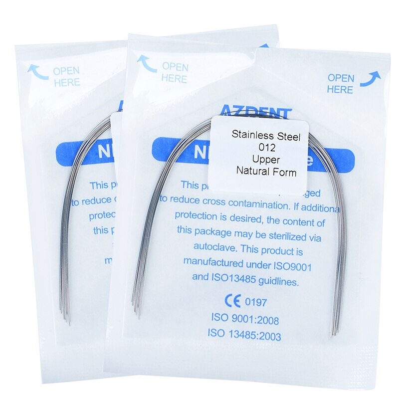 Stainless Steel  10pcs/Pack AZDENT Dental Round Arch Wire Natural Form Super Elastic Archwire Dentistry Instrument - KiwisLove