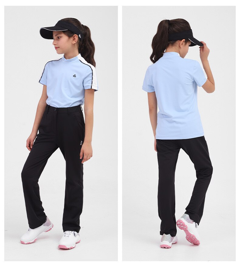 PGM Golf Apparel Summer Short-sleeved T-shirt Sports Wear Quick-drying Girl Jersey Digital Breathable Mesh Clothing Tops YF410 - KiwisLove