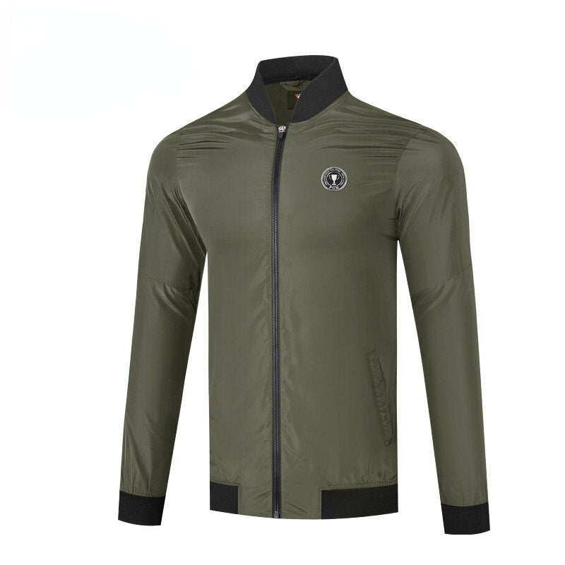 PGM Autumn Men&#39;s Golf Jacket Man Baseball Stand Collar Youth Jacket Waterproof Full Zipper Sports Coats Windbreakers YF439 - KiwisLove