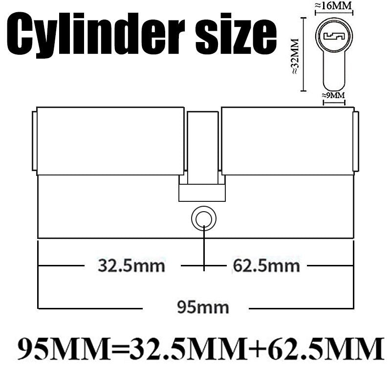 12/8 key Super anti-theft door cylinder lock entry door cylinder lock outdoor door lock home lock door lock lock cylinder - KiwisLove