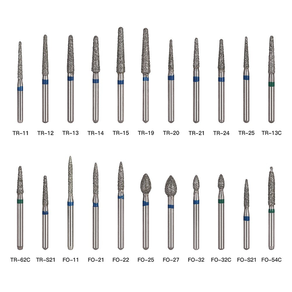 10PCS Dental Emery Burs Dental High-speed Grinding Heads Dental all-Ceramic Porcelain Teeth - KiwisLove