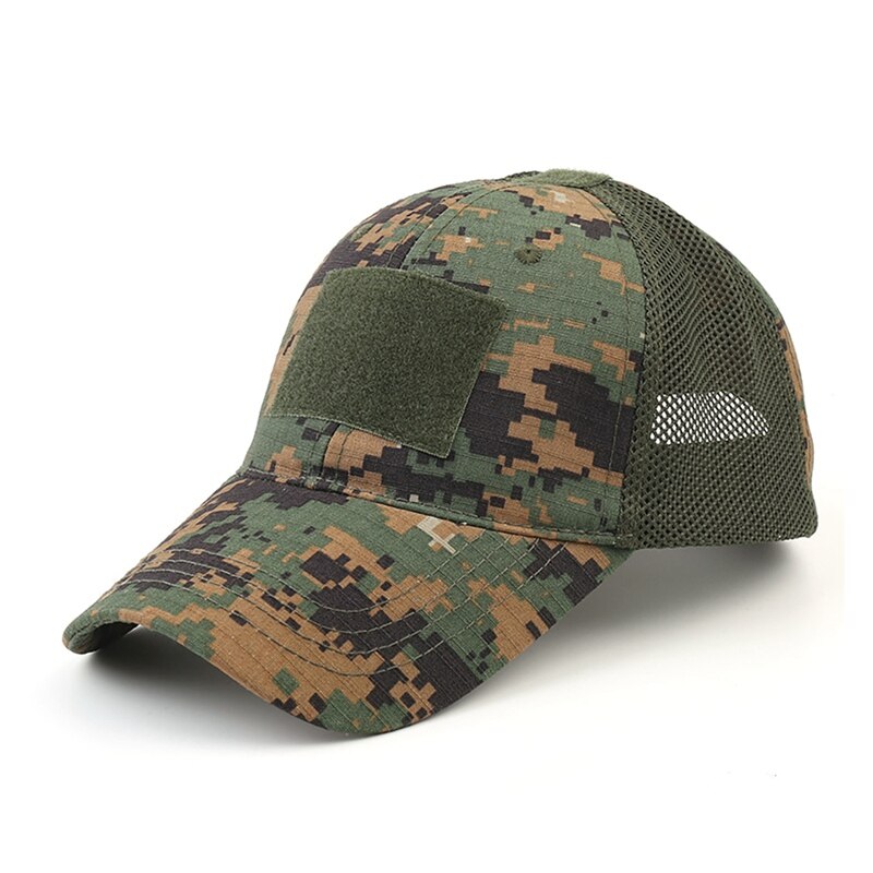 Tactical Cap Outdoor Sport Military Cap Camouflage Hat Simplicity Breathable Mesh Camo Hunting Cap For Men Adults - KiwisLove