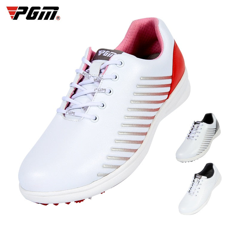 PGM Golf Shoes Womens Waterproof Microfiber Anti-Slip Golf Shoes Breathable Sports Sneakers Ultra-Light Leisure Trainers XZ156 - KiwisLove