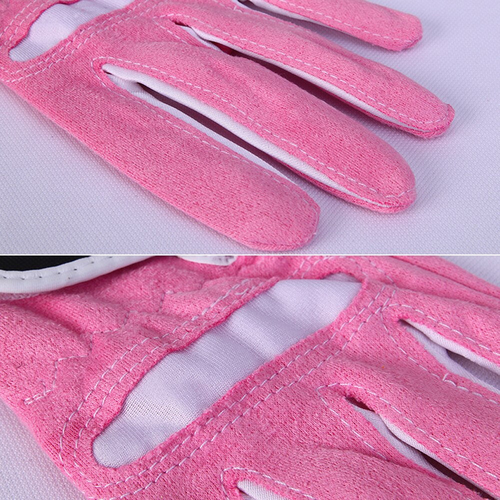 PGM 1pair Women Golf Gloves Soft Microfiber Cloth Breathable Non-slip Protective Gloves Hand Wear Golf Accessory - KiwisLove