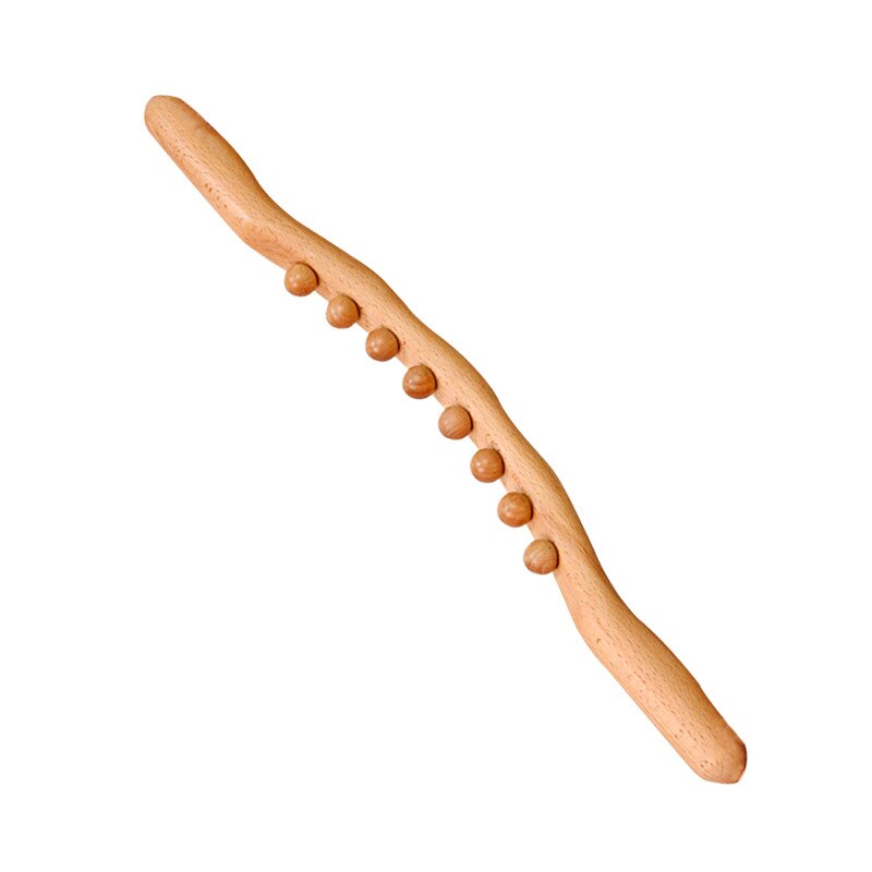 8/20 Beads Rolling Pin Universal Back Needle Massage Tendons Beech Wood Scraping Stick Point Treatment Guasha Relax Therapy Tool - KiwisLove