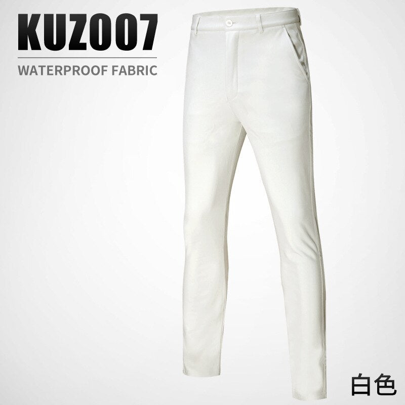 PGM Mens Mid Waist Golf Clubs Pants Golf Trousers For Men Autumn Winter Warm Thiken Pants Plus Size  Sports Apparel KUZ007 - KiwisLove