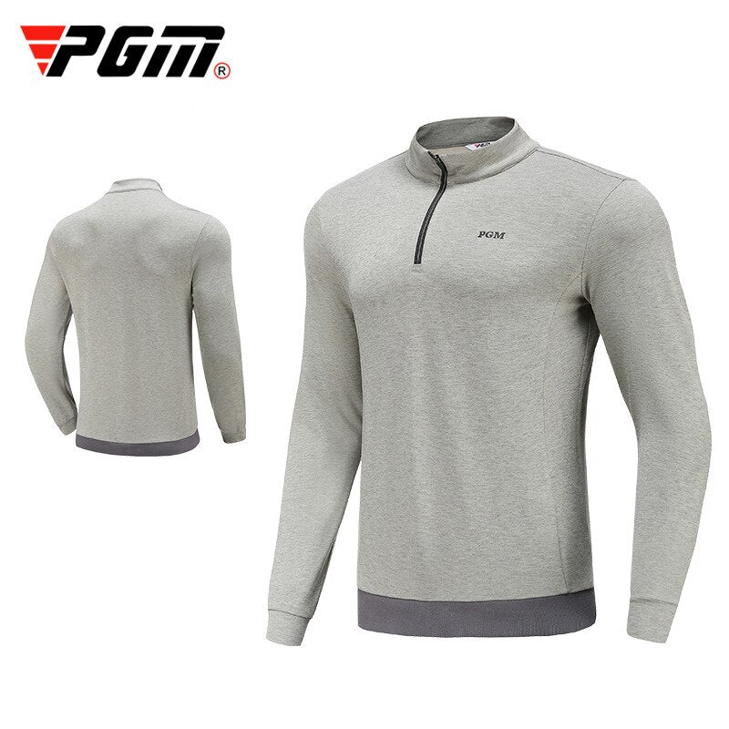 PGM Men Golf Wear Long Sleeve Knitted Shirts Warm Velvet Hickened Autumn Winter Coat Sports Cothing YF366 - KiwisLove
