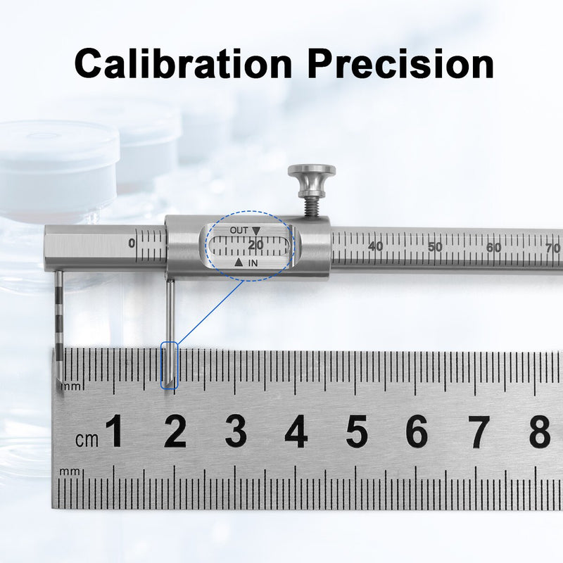 Dental Orthodontic Sliding Caliper 0-80mm Implant Measuring Gauge Scale Round - KiwisLove
