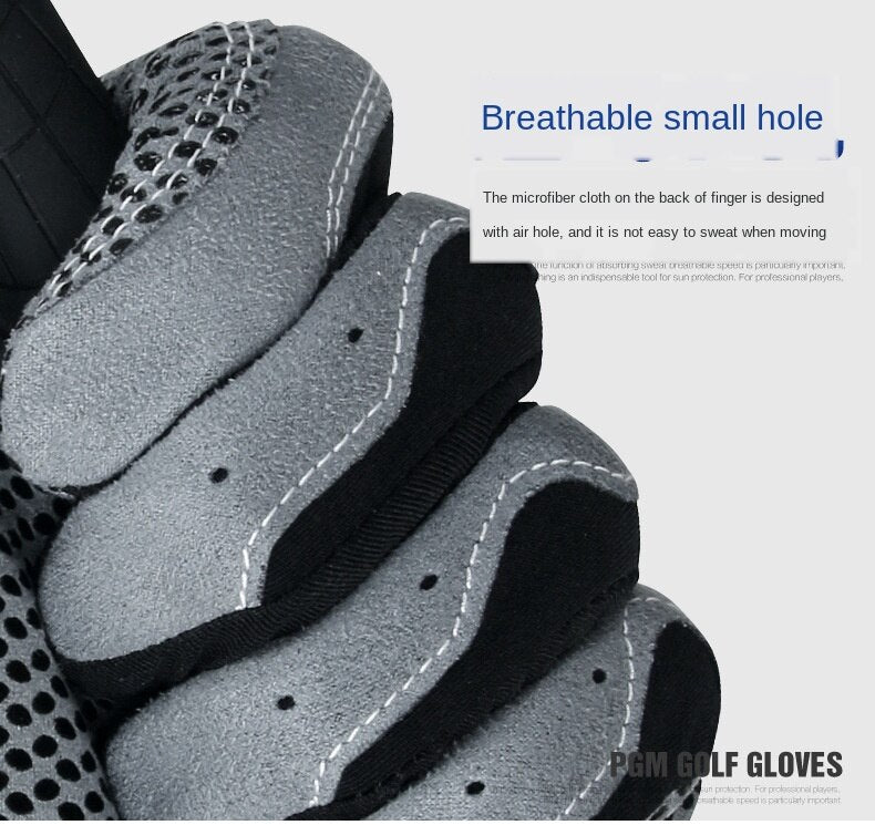 PGM Professional Golf Gloves Microfiber Cloth Fabric Breathable Non-Slip Gloves Club Swing Putting Training Gloves - KiwisLove