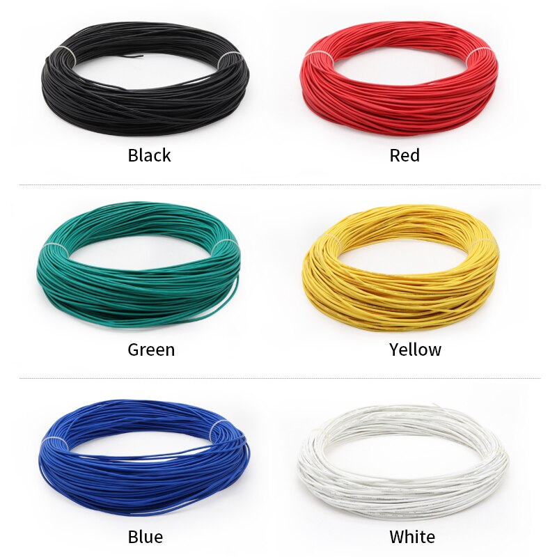 5 Meters Sq 0.3 0.5 0.75 1 1.5 mm RV Fine Wire PVC Insulated Bare Copper Cable 220V Speaker Power Led Electric Electrical Wire - KiwisLove