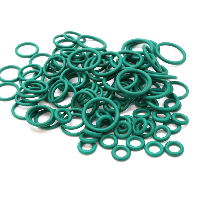10pcs CS 2mm OD 5~160mm Green FKM Fluorine Rubber O Ring Sealing Gasket Insulation Oil High Temperature Resistance Green - KiwisLove